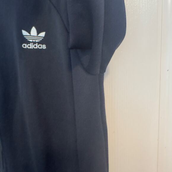 Adidas Original 3 Stripe Track Jacket Size Kids XL Black White Sporty Athletic - Picture 7 of 13